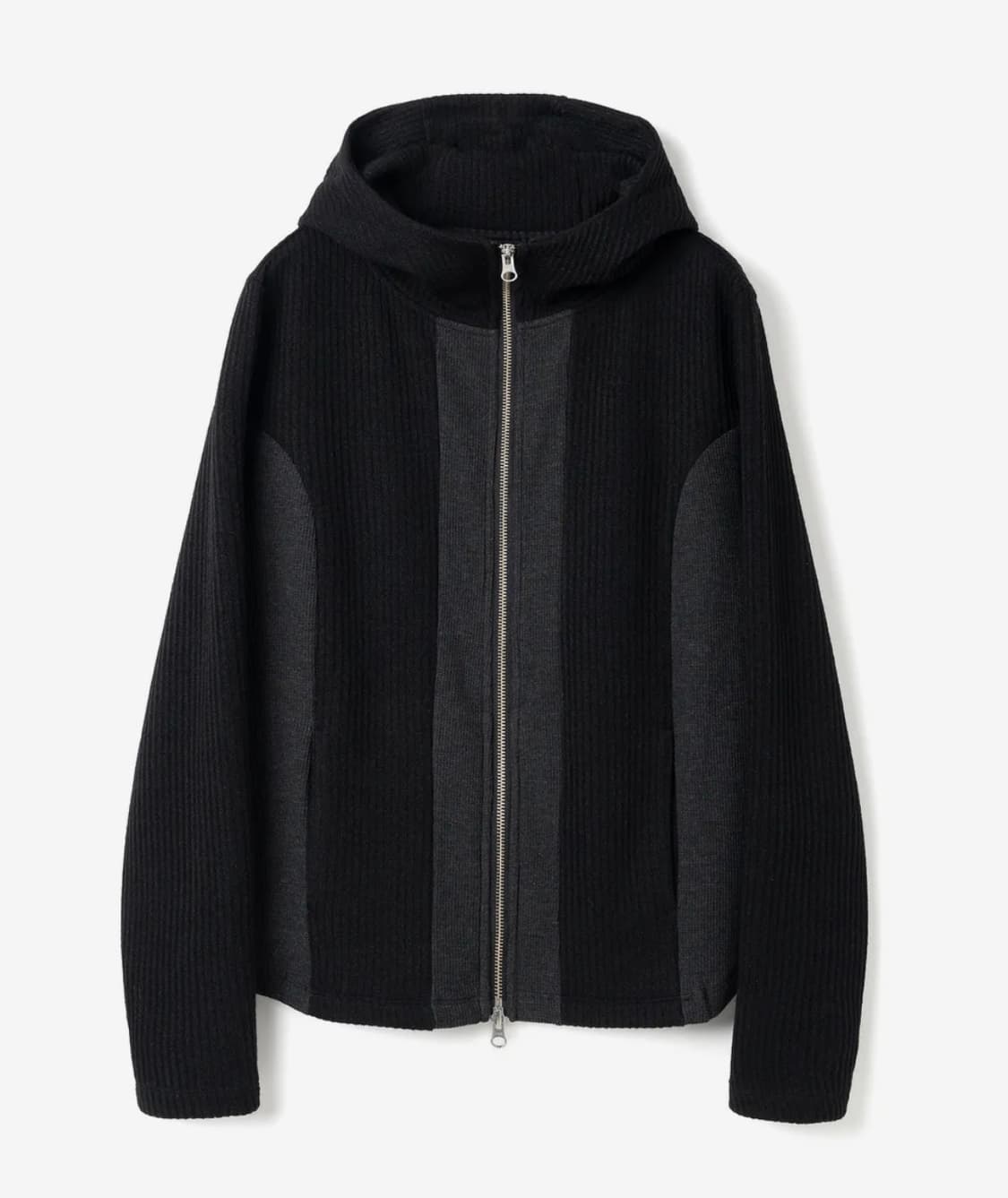 밀로 우먼 투 웨이 사이드 후드 집업 블랙 상품이미지1