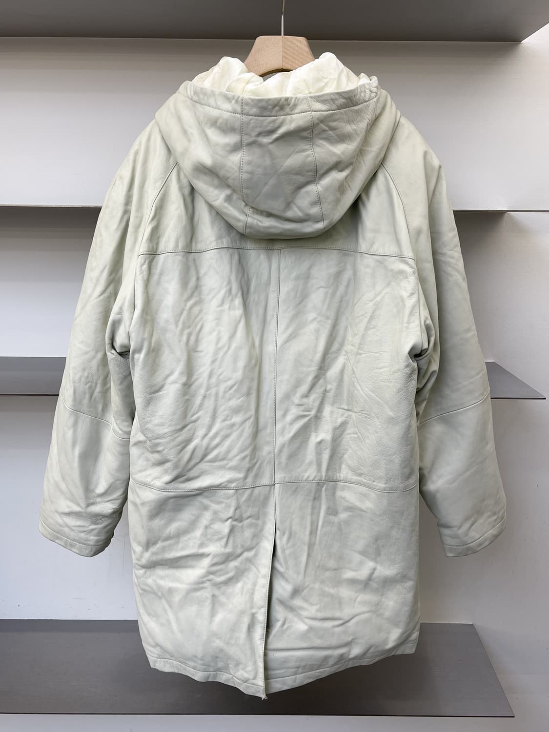 Georgia 램 레더 더플 코트 상품이미지4