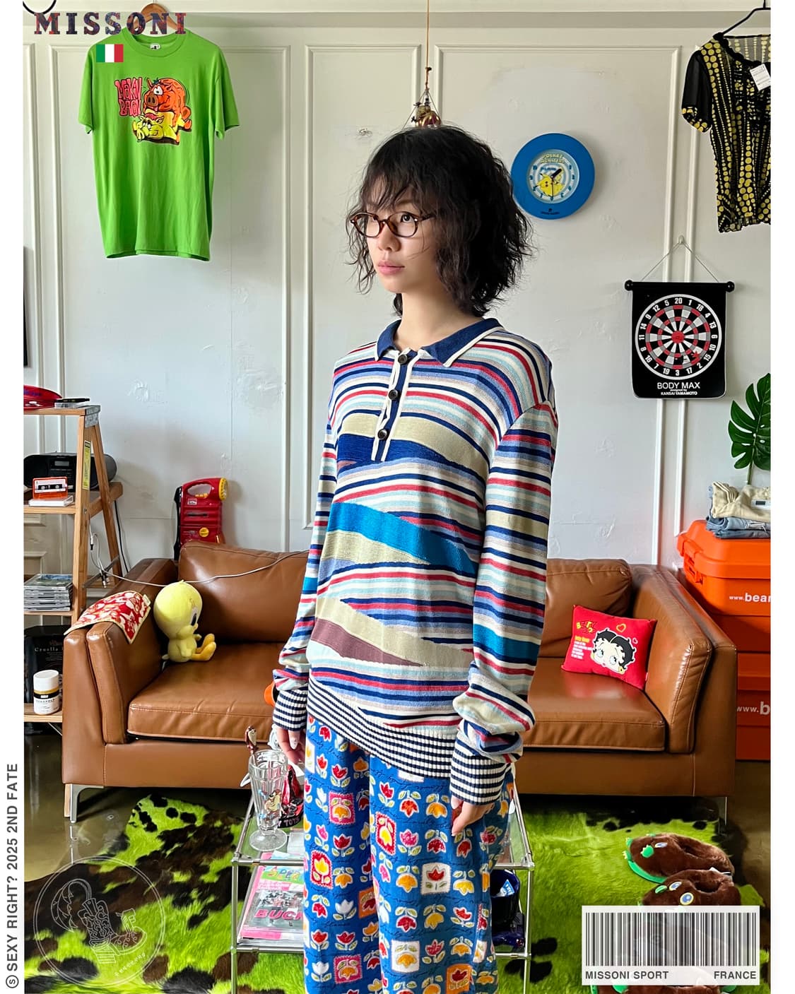 1990s MISSONI Italy Multi Color PK Knit 상품이미지1