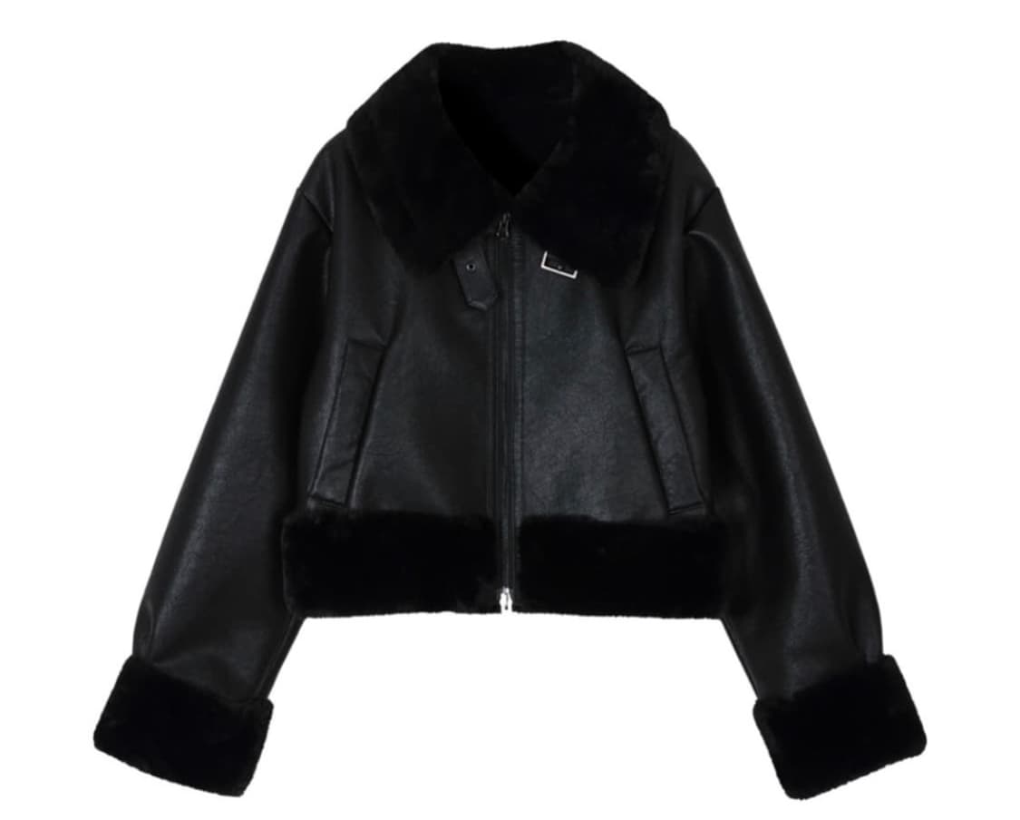 하자 x/ 보헤미안서울 무스탕 블랙 상품이미지1