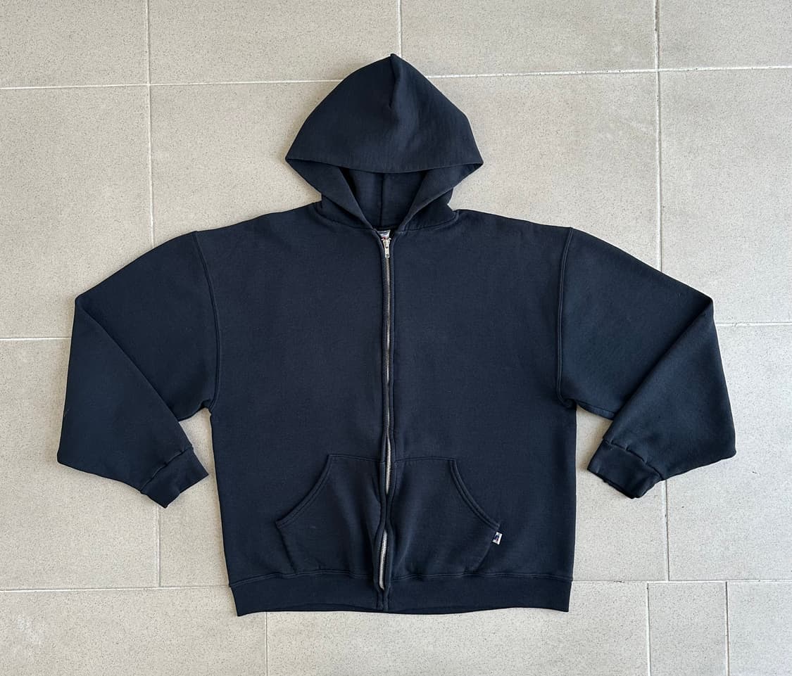 빈티지 러셀 후드집업 블랙 L 상품이미지1