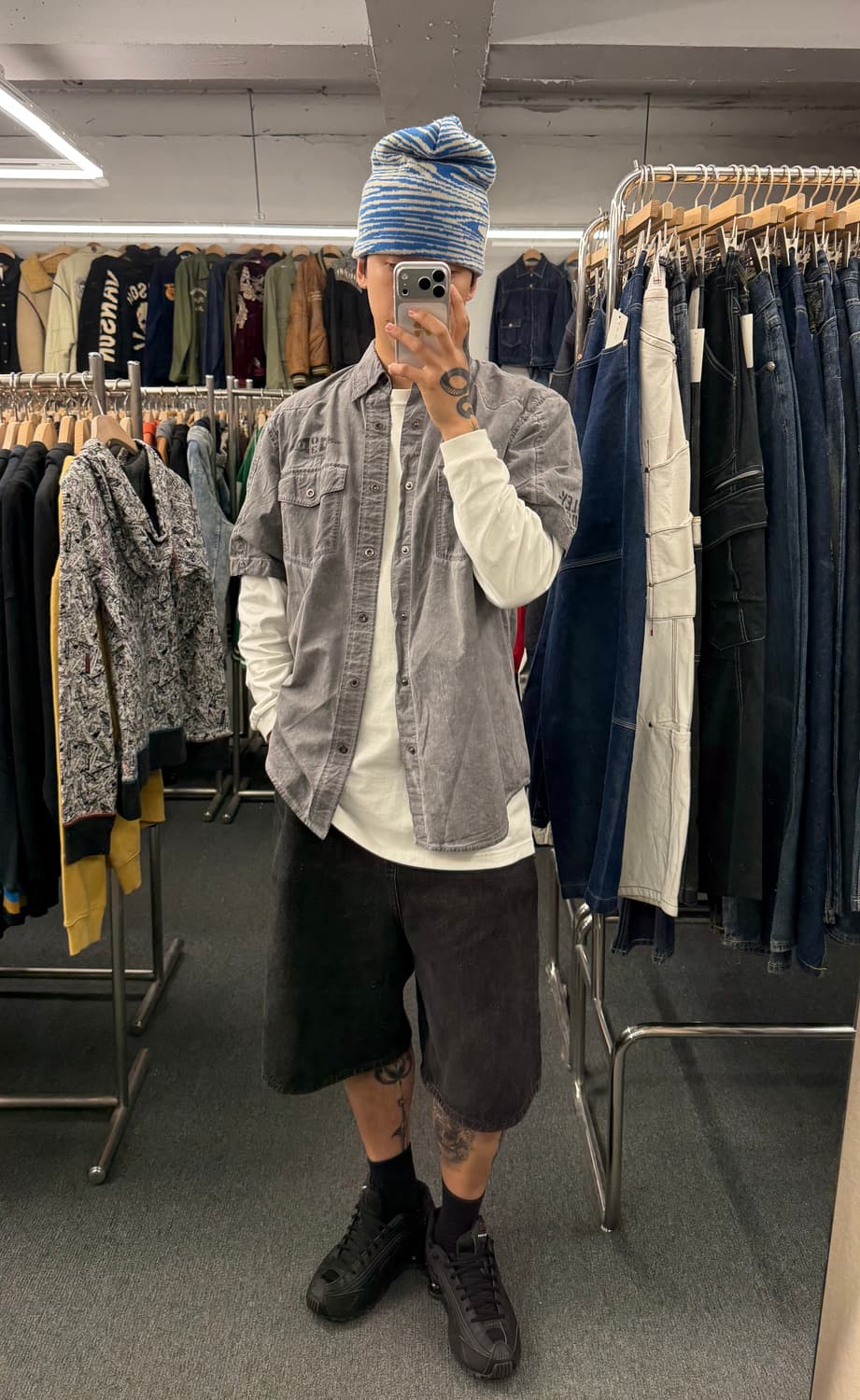 L)할리데이비슨 빈티지 웨스턴포인트 스컬 프린팅 포캣 반팔 셔츠 상품이미지1