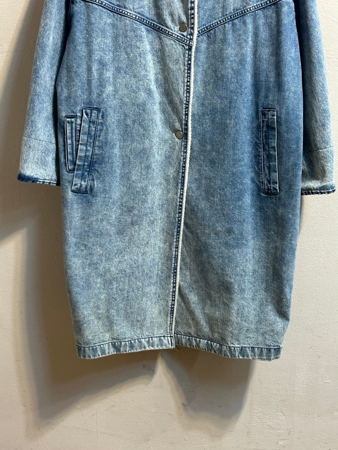 시스템 데님 보아 안감 롱 자켓 상품이미지3