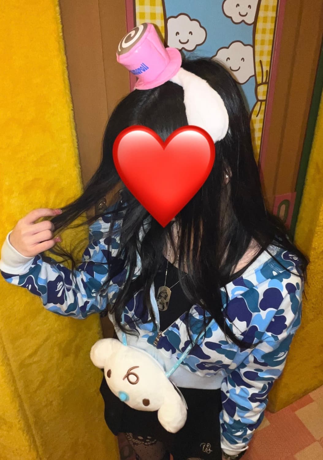 베이프 크리스탈 크롭 후드 집업 블루 상품이미지9