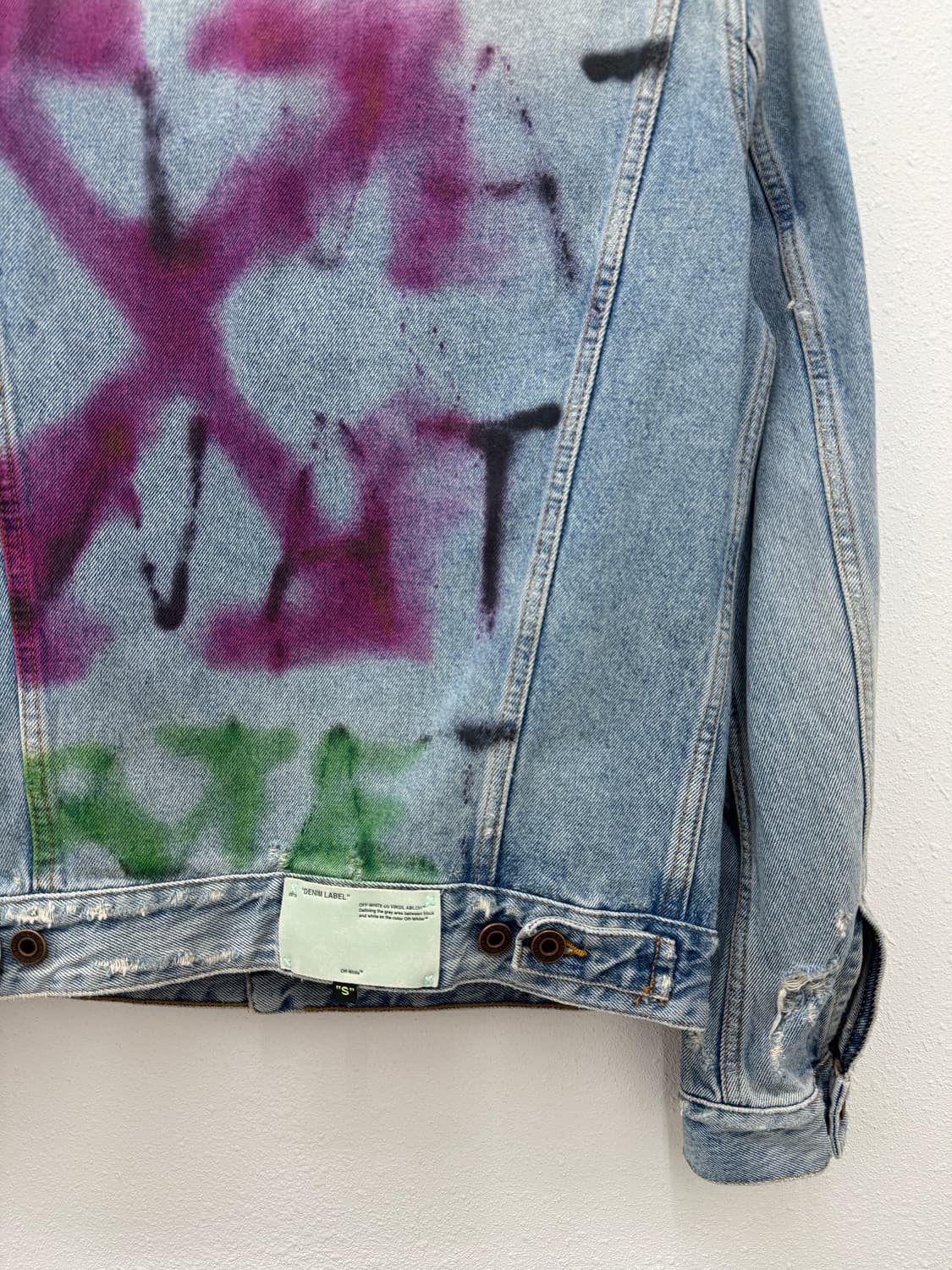 오프화이트 블리치드 데님 자켓 상품이미지9