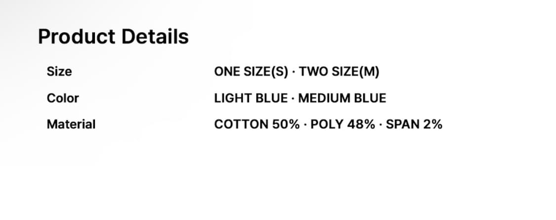 반택포)CHICKS 브랜드의 포켓 데님 슬림 굴림 셔츠 상품이미지7