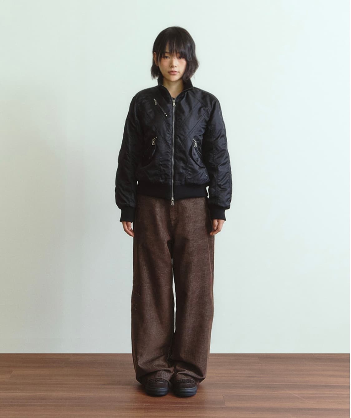 단델 ma-1 DD cropped studded jacket 상품이미지2