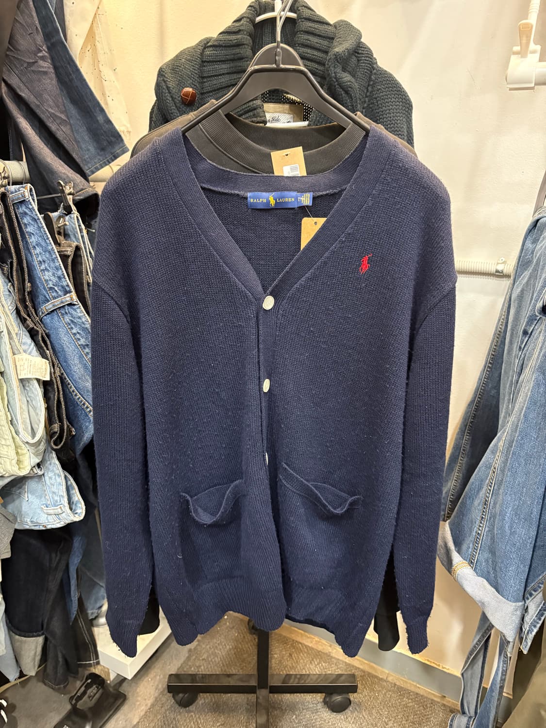 폴로 랄프로렌 네이비 가디건 L사이즈 상품이미지1