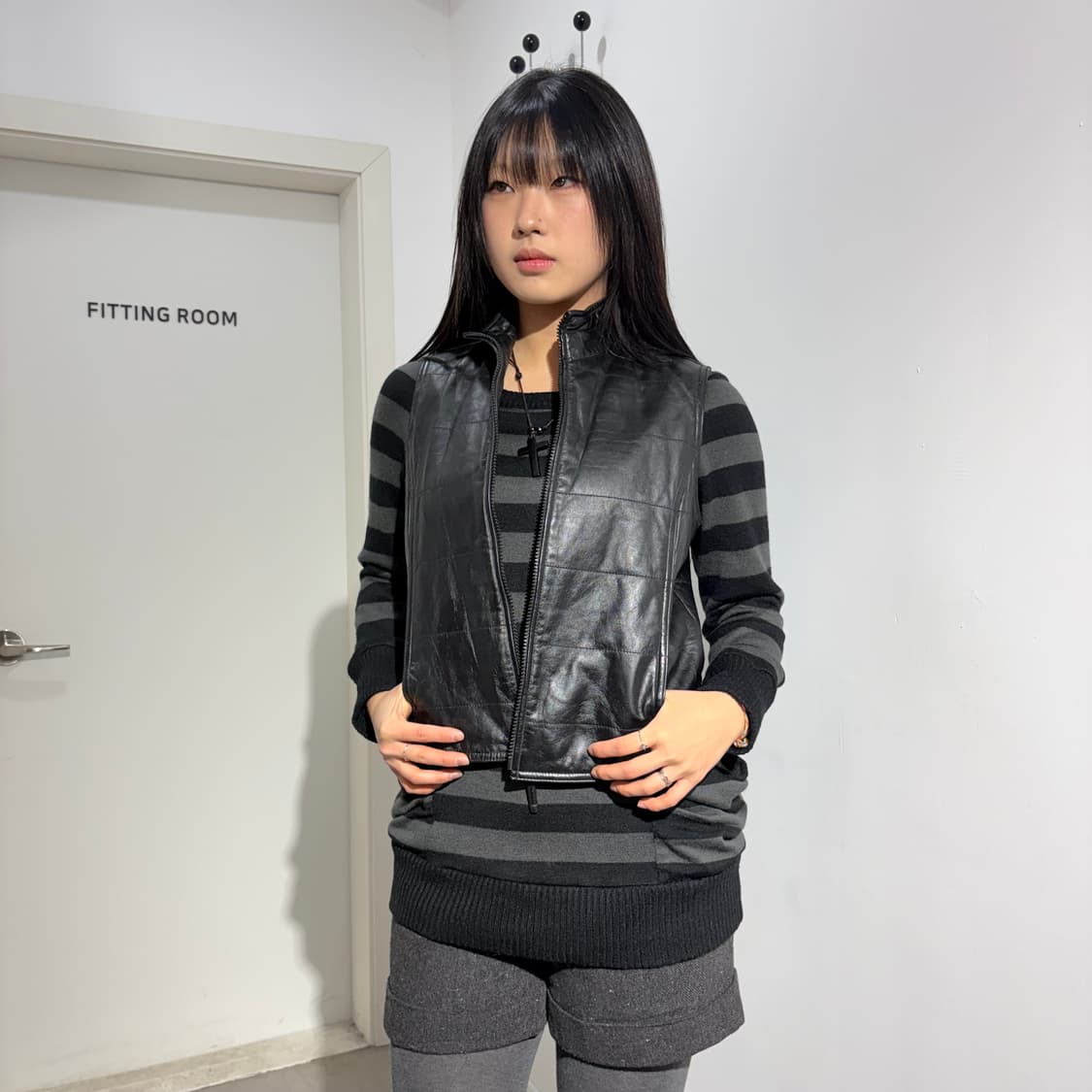 올드 갭 GAP 레더 베스트 조끼 상품이미지3