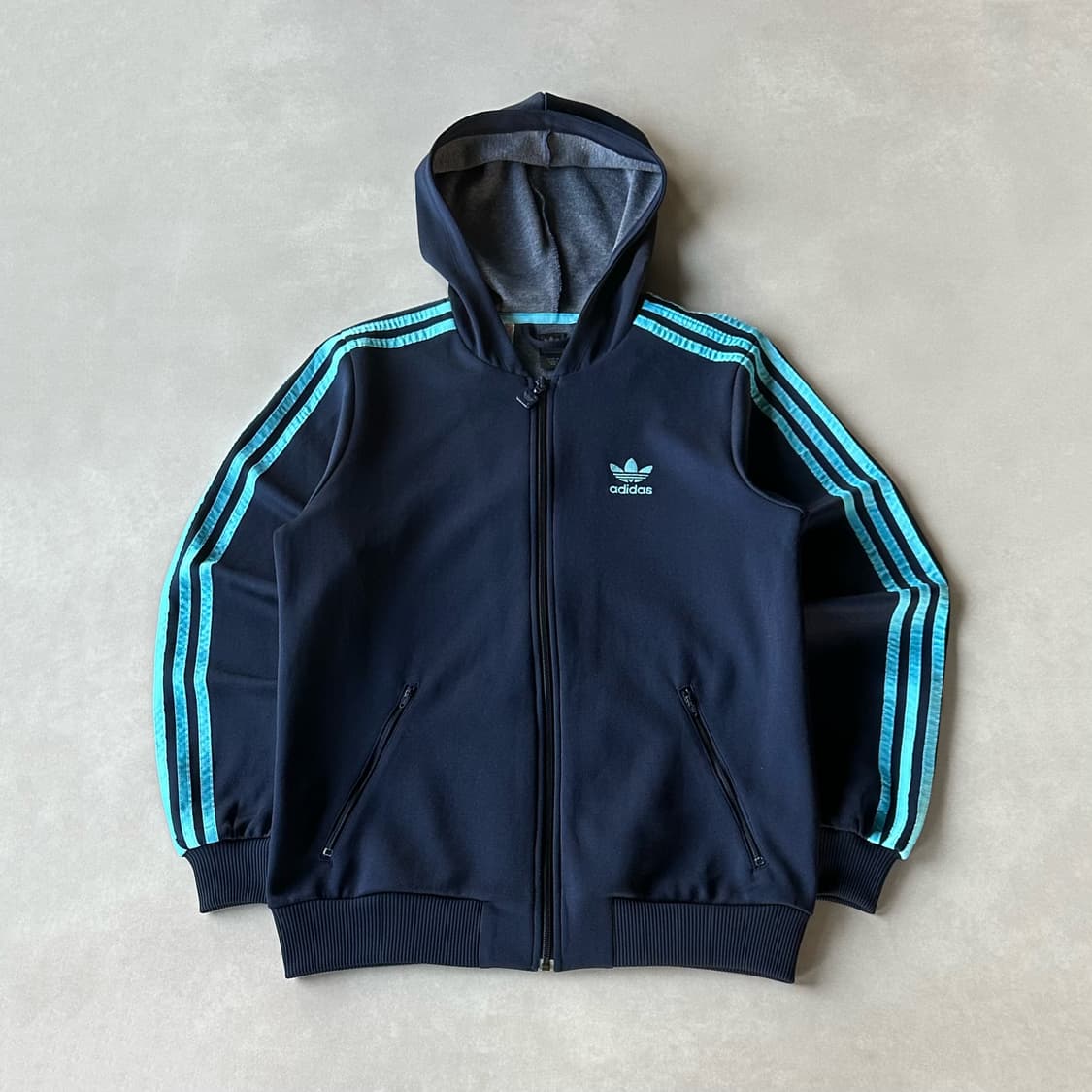 [S]아디다스 후드 플락 네이비 트랙탑 져지  상품이미지1