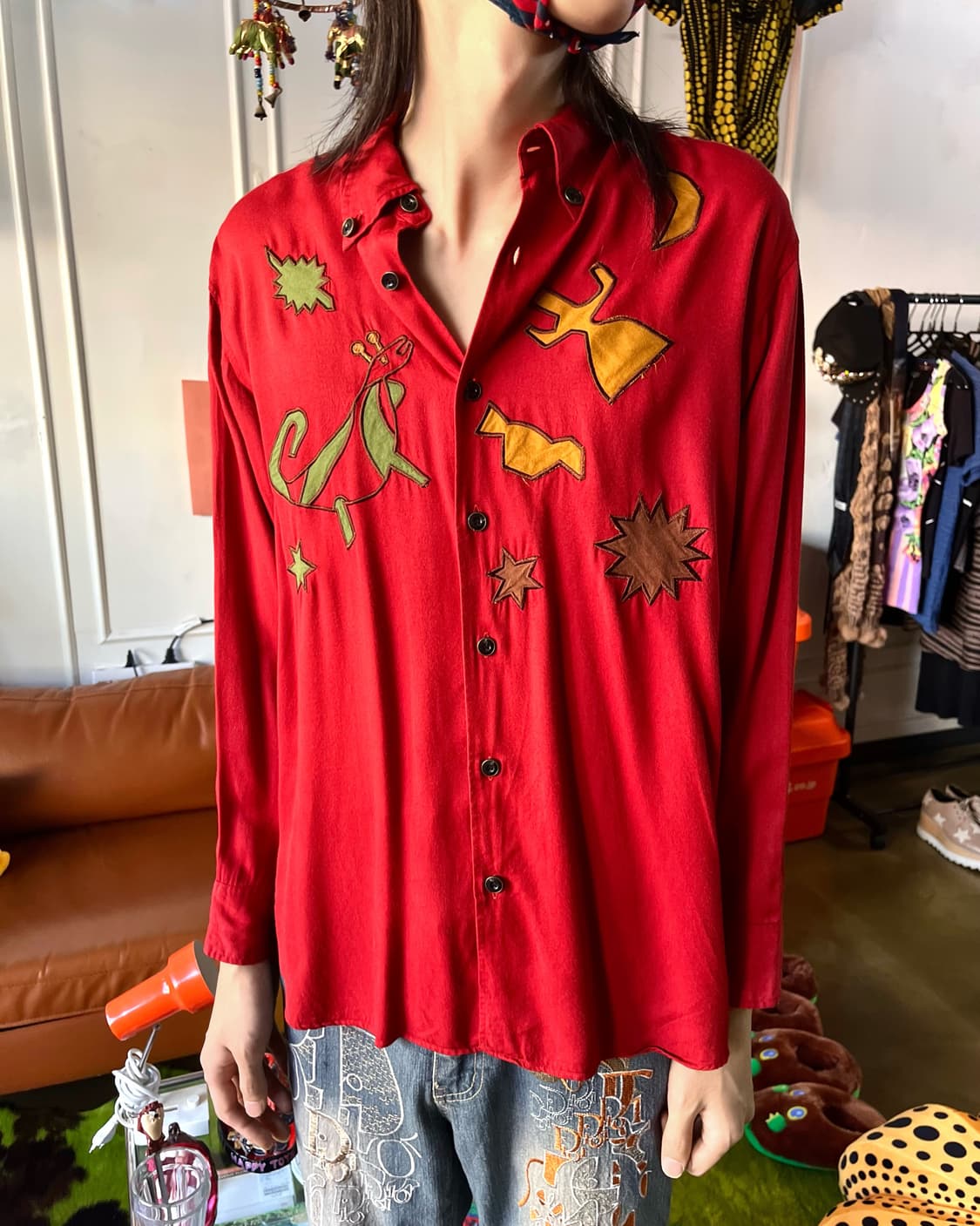 1980-90s KANSAI Profumo Patch-Work Shirt 상품이미지2