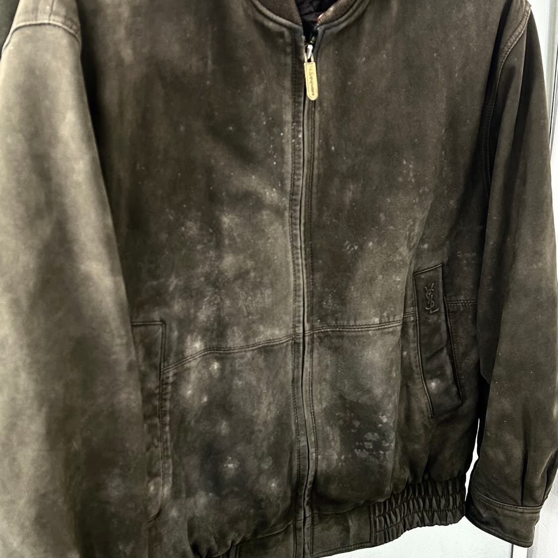 입생로랑 양가죽 스웨이드 봄버 자켓 상품이미지10