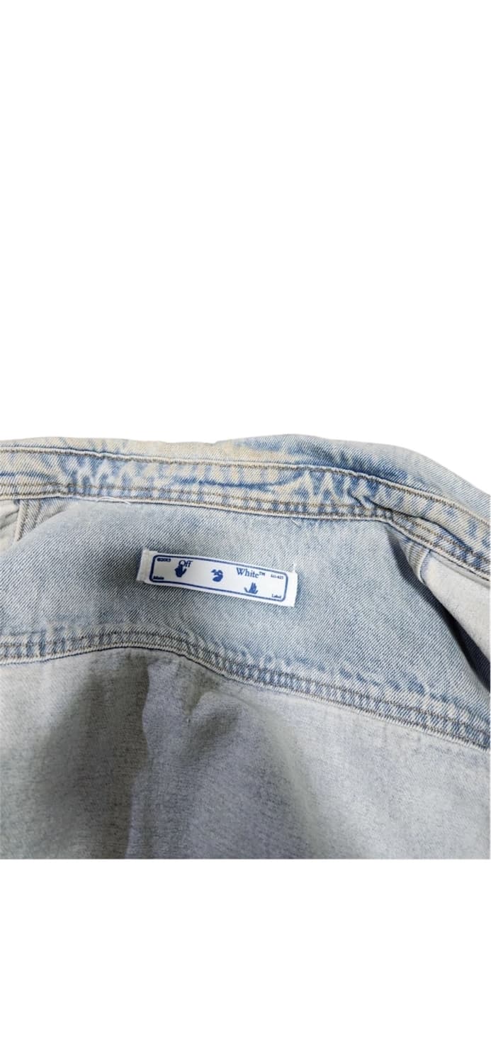 오프화이트 Off-White 헤비 연청 데님 셔츠 자켓 상품이미지4