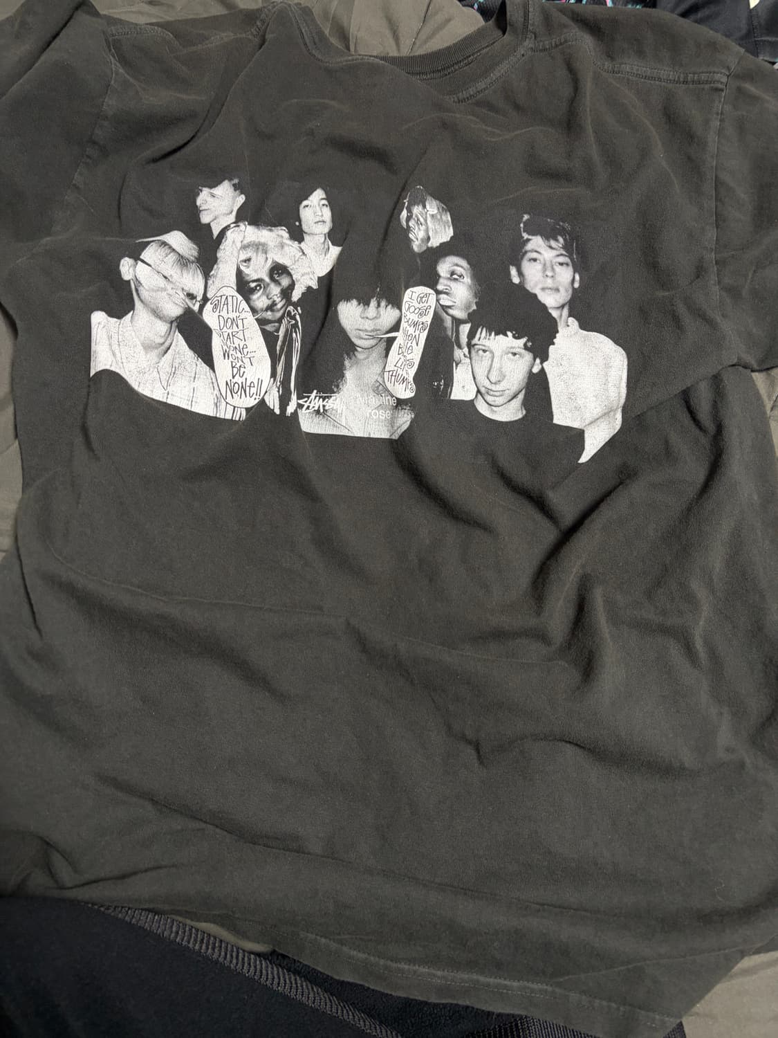 스투시 x 마틴 로즈 콜라주 피그먼트 다이드 티셔츠 블랙 L 상품이미지2