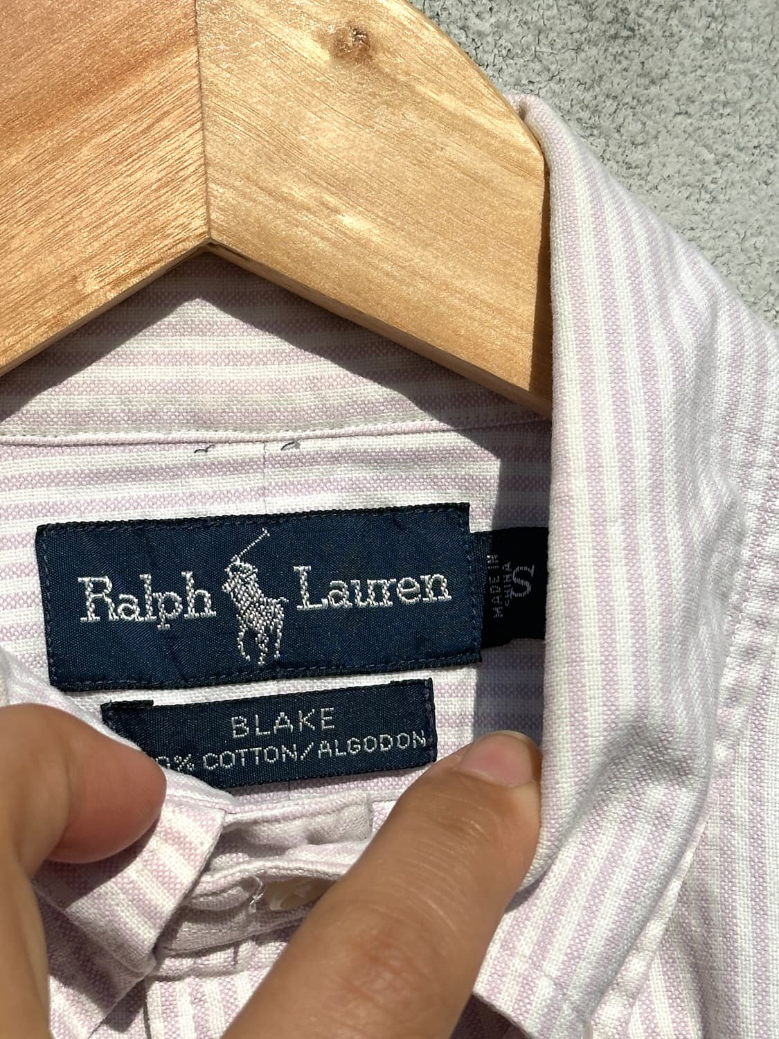 [L] 폴로 랄프로렌 핑크 캔디 스트라이프 옥스포드 셔츠 상품이미지3