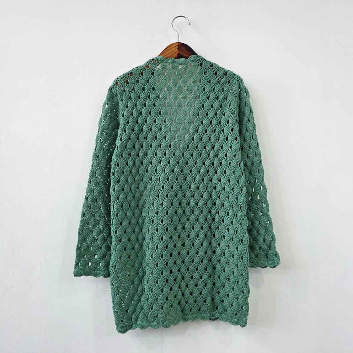 그린 펀칭 크로쉐 니트 가디건 상품이미지2