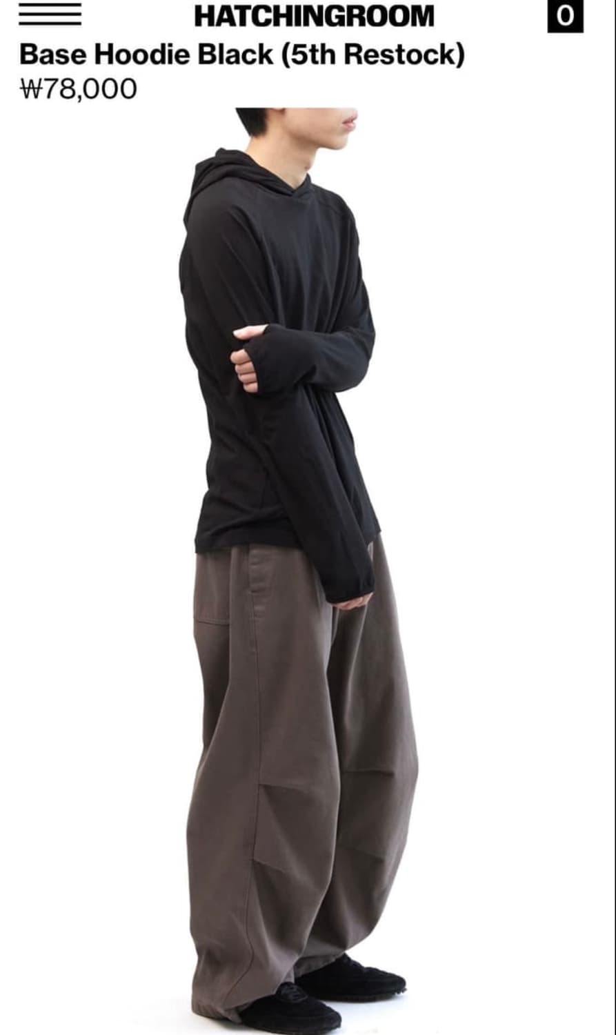 해칭룸 레이어드용 후드 롱슬리브 상품이미지2
