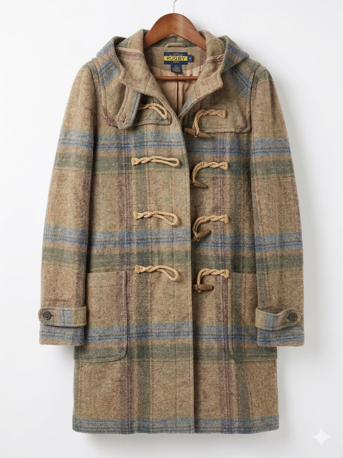 랄프로렌 럭비라인 램스울 헤링본 폴로더플코트(떡볶이코트),캐시미어,랙앤본 상품이미지1