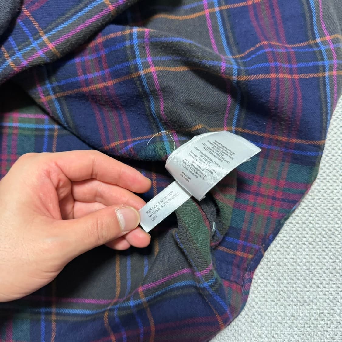 폴로 랄프로렌 자수 체크 남방 상품이미지6