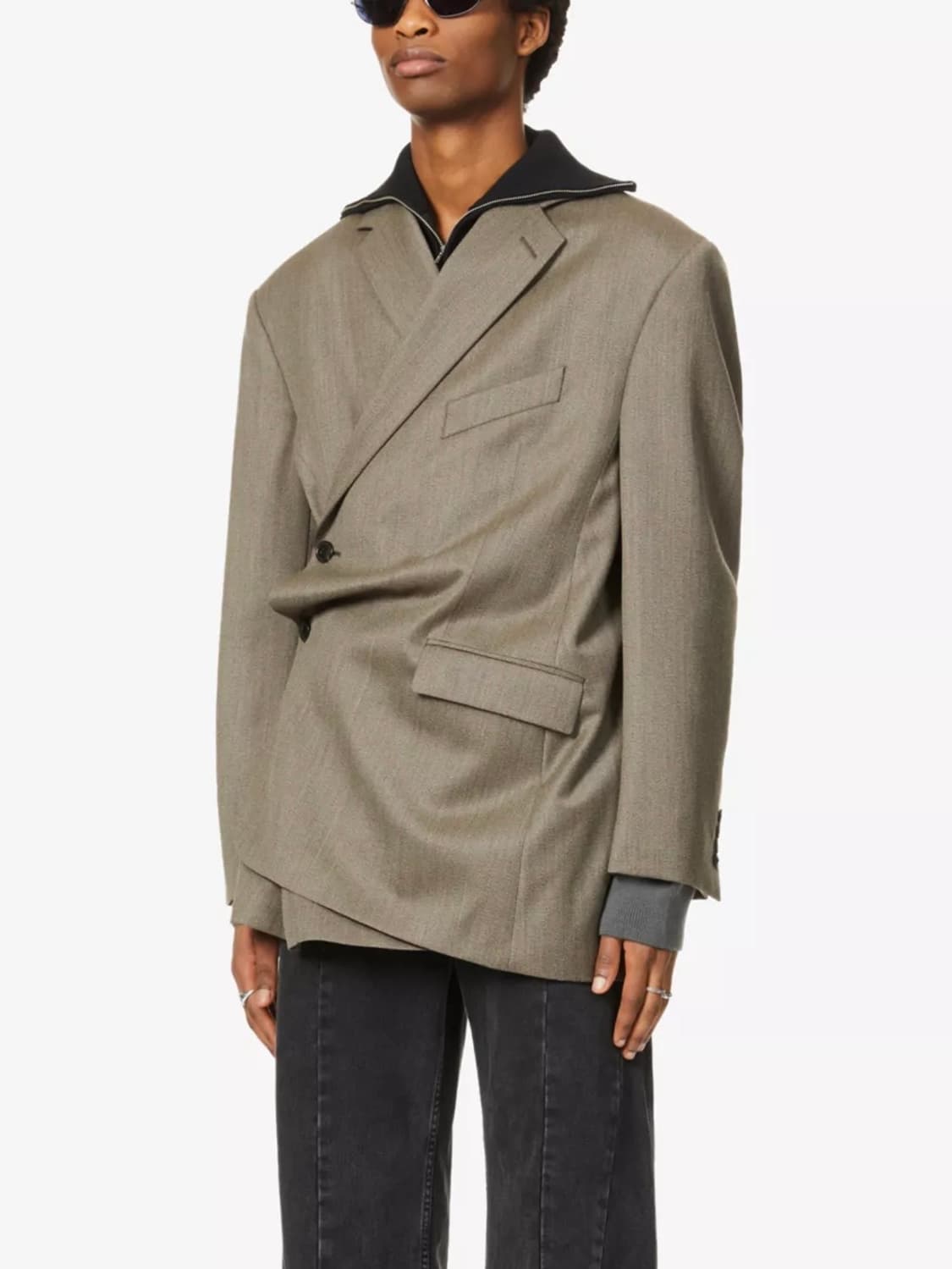 [S] 마틴로즈 트위스트 랩 블레이저 상품이미지1