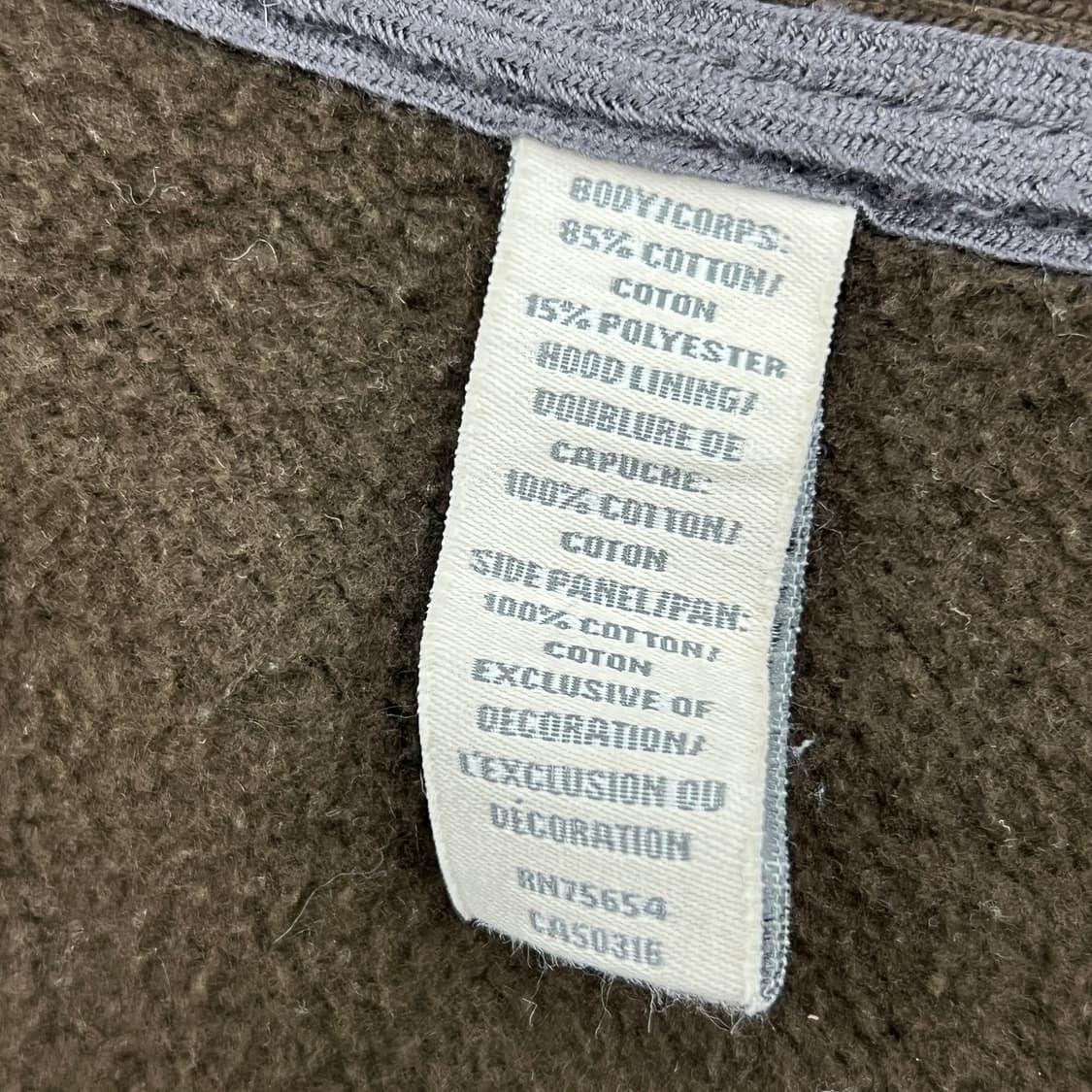 아베크롬비 빈티지 아플리케 로고 후드집업 L 상품이미지7