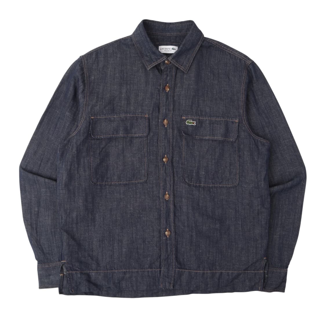 라코스테 데님 프론트포켓 오버 셔츠 상품이미지1
