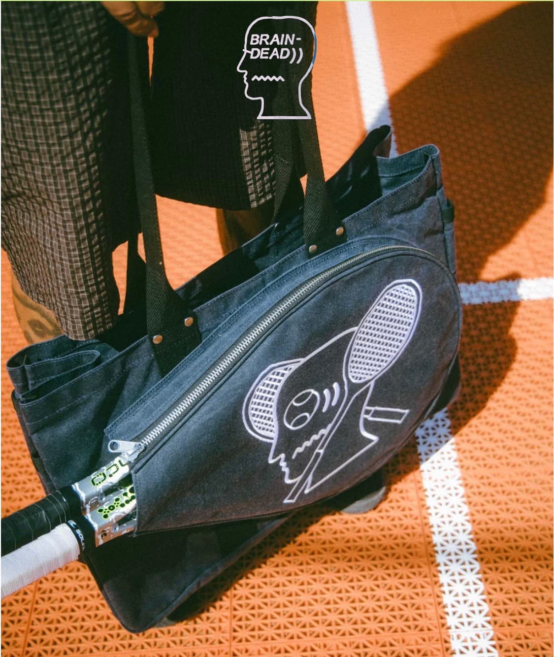 braindead 브레인데드 캔버스 테니스 토트백 상품이미지1