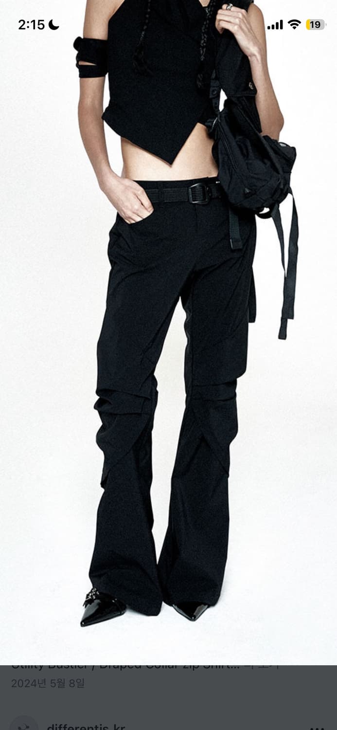 디퍼런티스 크럼블팬츠 블랙 2사이즈 상품이미지1