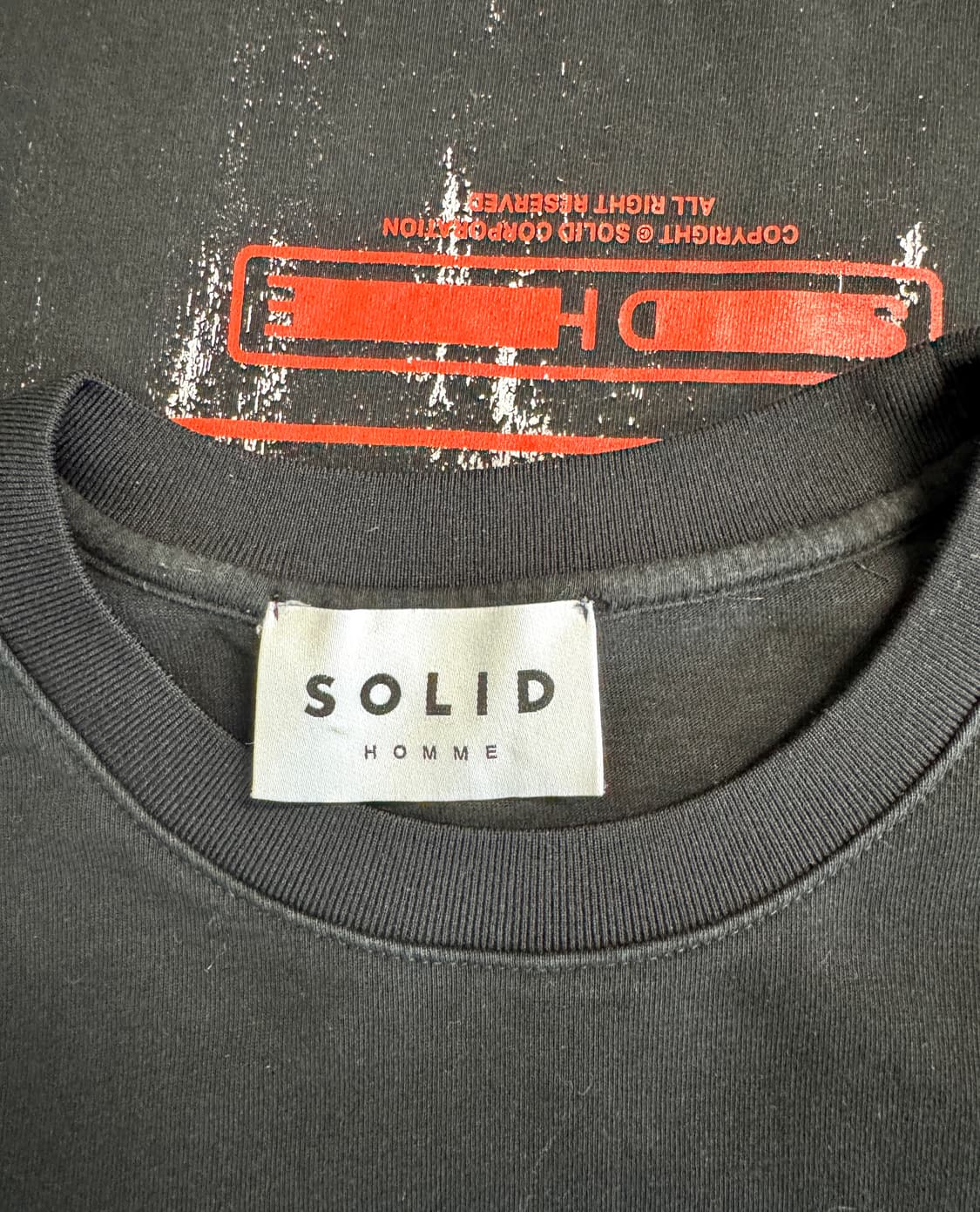 SOLID HOMME 솔리드옴므 WEATHER 그래픽 백로고 긴팔티셔츠  상품이미지6