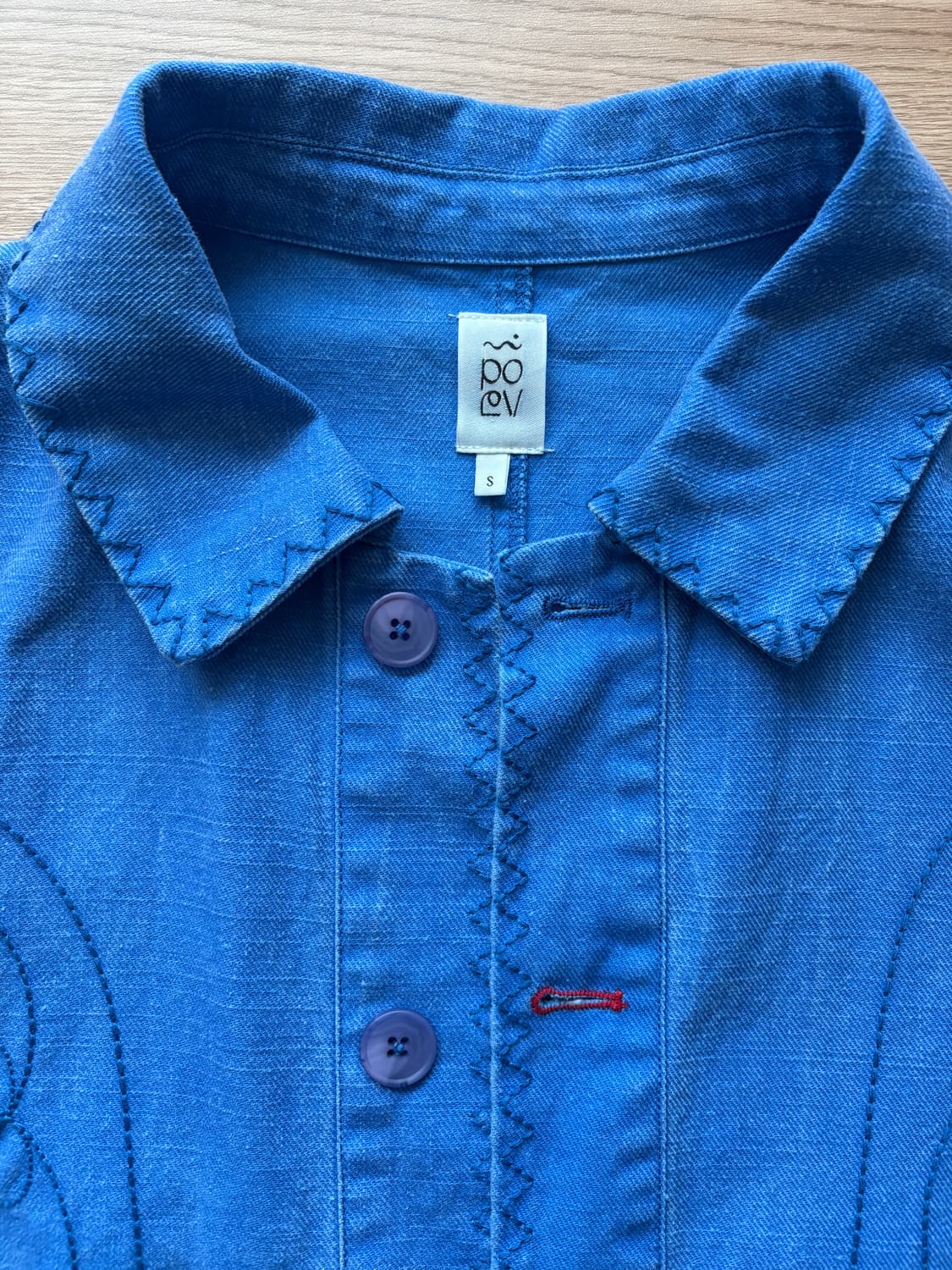 포에브 자수 스티치 프렌치 워크자켓 S  상품이미지4