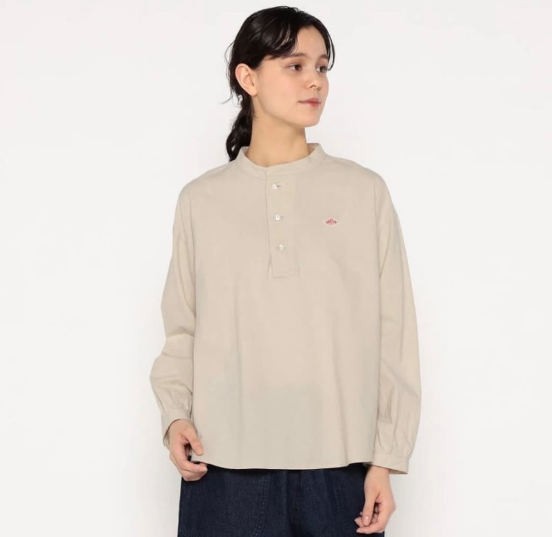 단톤 코튼 헨리넥 블라우스(38) 상품이미지1