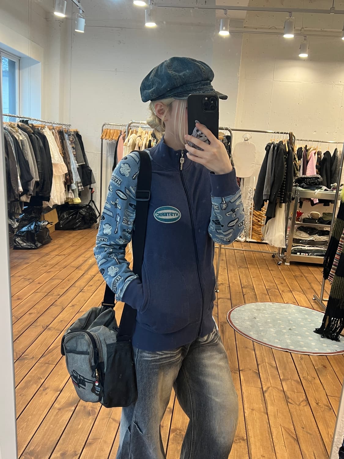 히스테릭글래머 블루 로고 패치 집업 상품이미지6