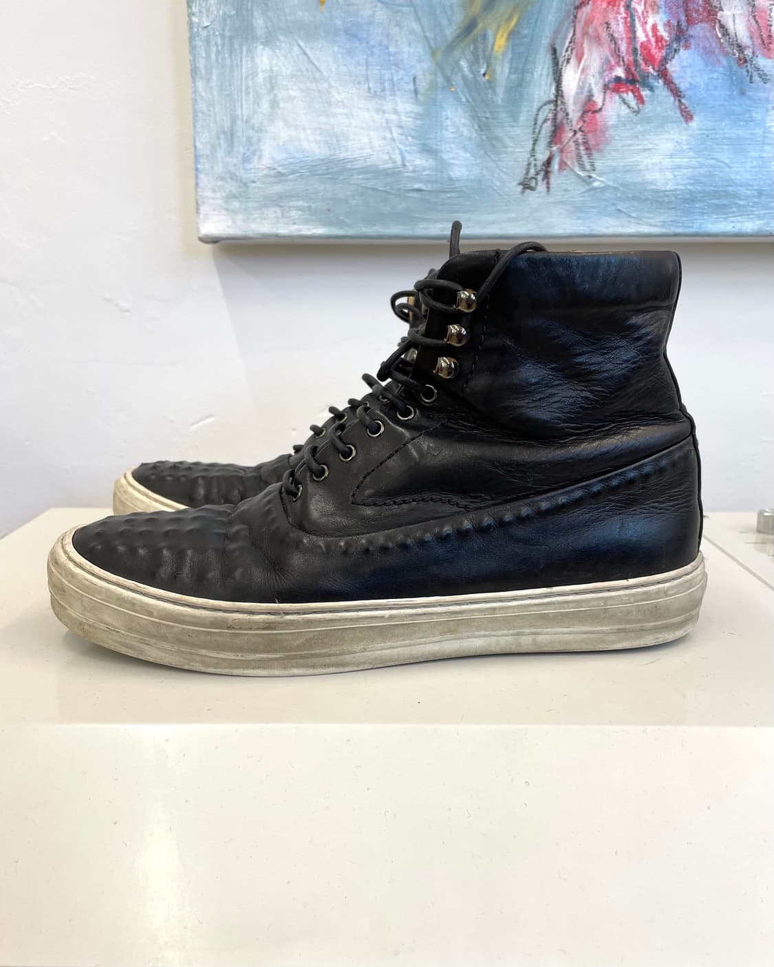 [250] 알렉산더맥퀸 레더 하이탑 스니커즈 상품이미지5