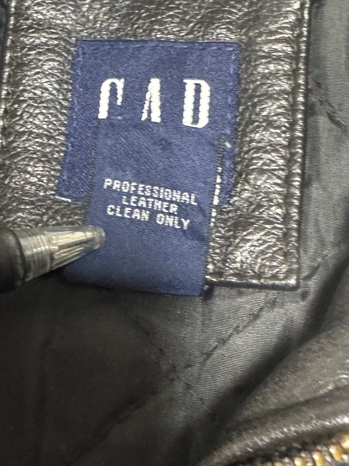 [XXL] 90'S OLD GAP 올드갭 레더 블루종 다크브라운 상품이미지7