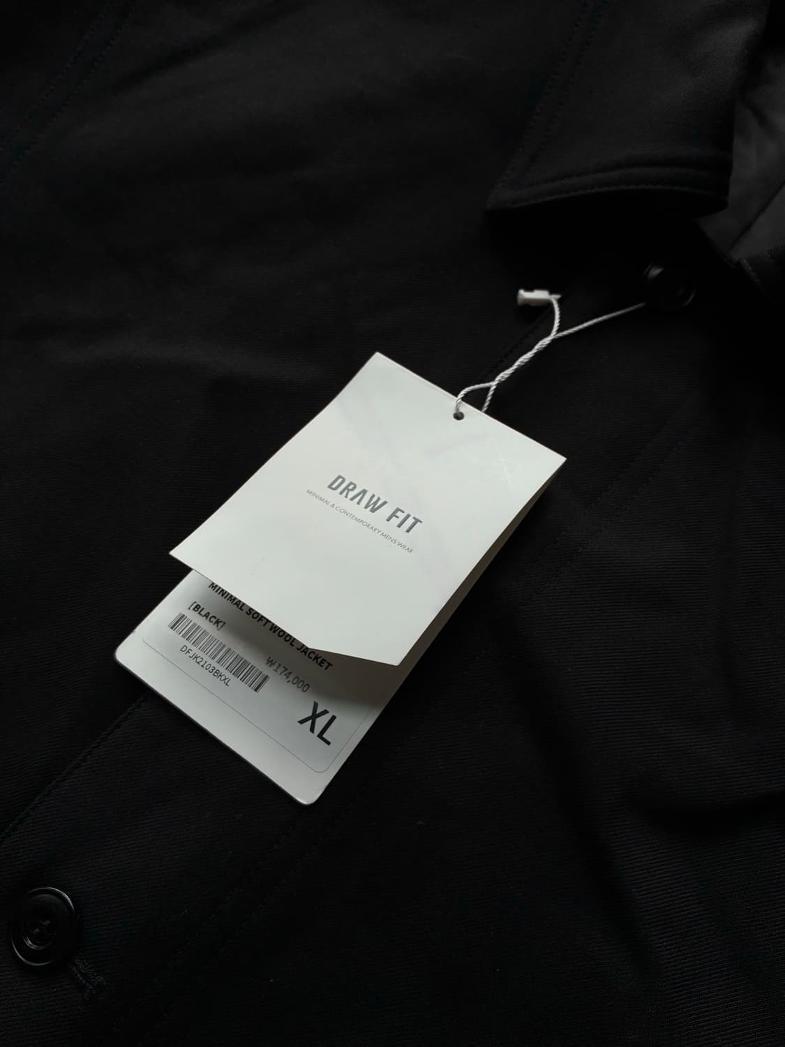 (새상품)(XL) 드로우핏 도브 울 미니멀 라인 자켓 BLACK 상품이미지9