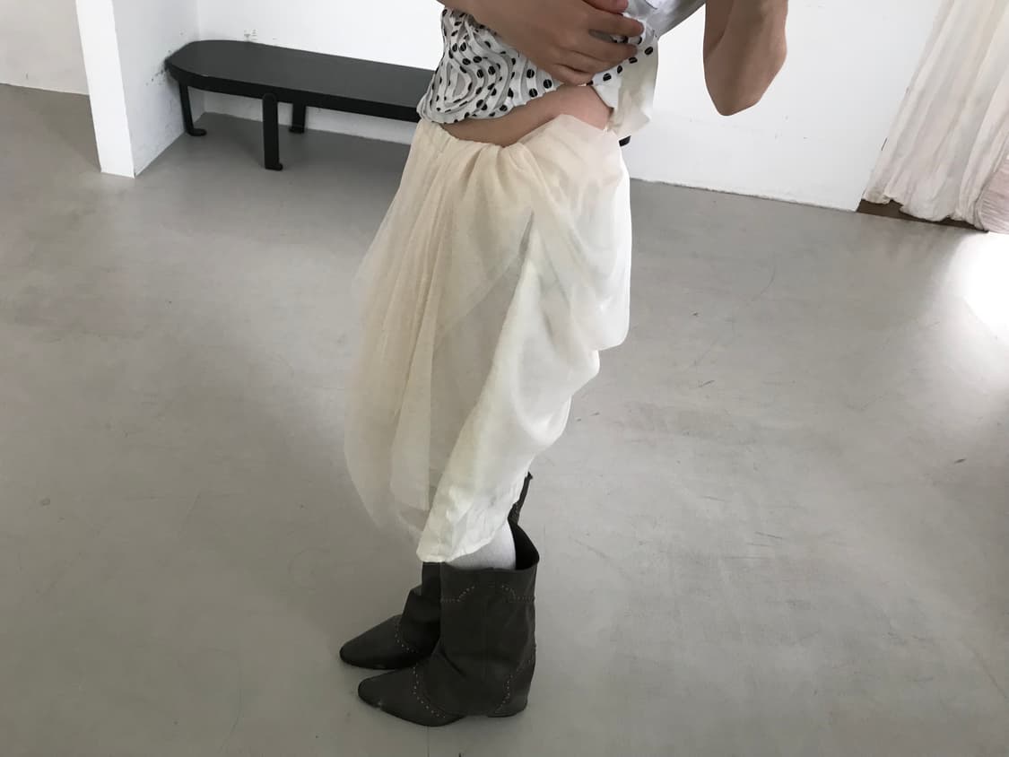 vintage ivory sha skirt  상품이미지3