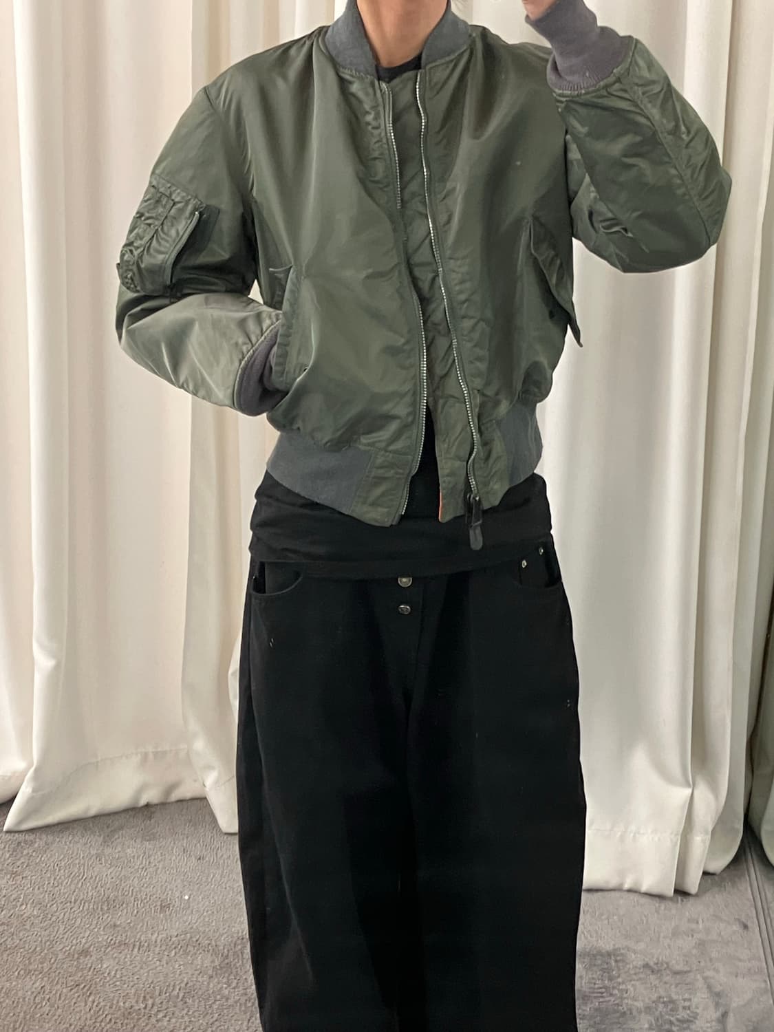 Schott 쇼트 카키 ma-1 항공 점퍼 M 상품이미지7