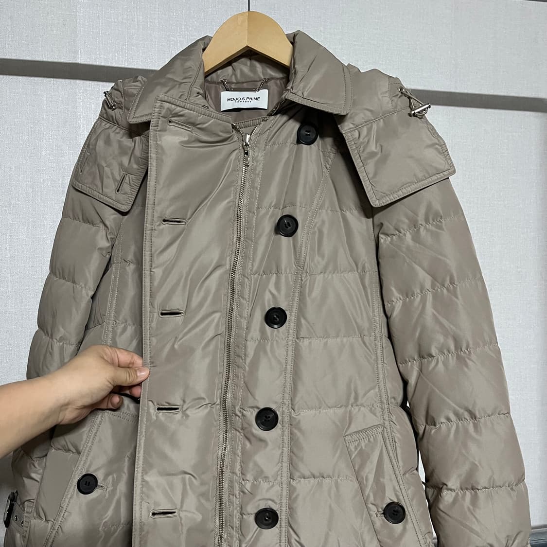 모조에스핀 더블버튼 롱 다운 패딩 S 상품이미지5