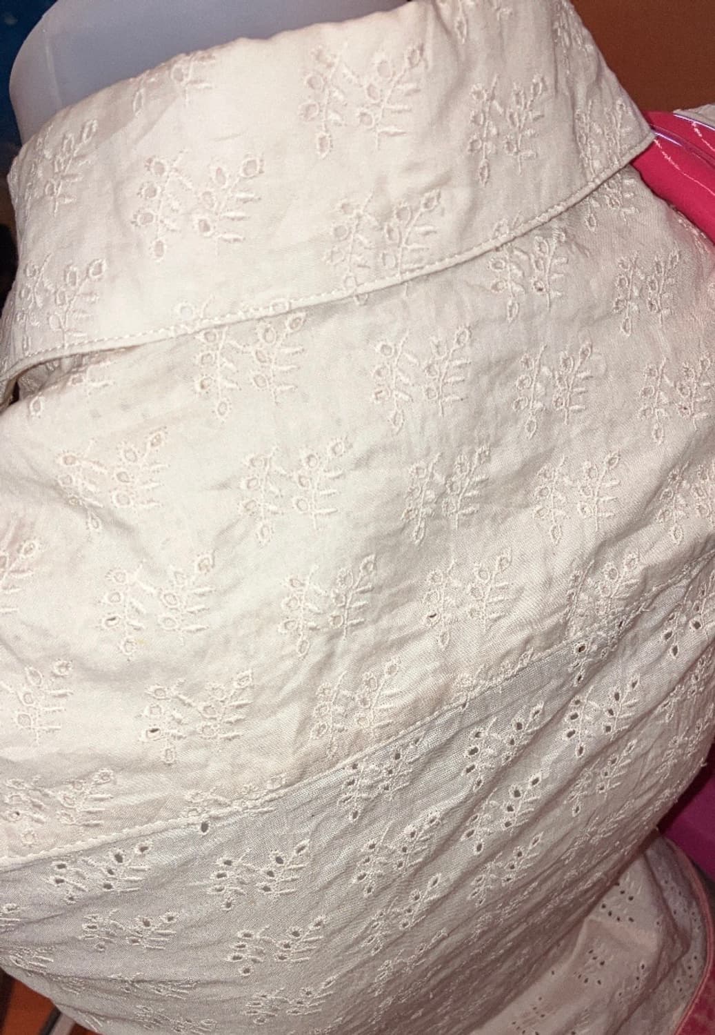 빈티지 인디핑크 펀칭 슬리브리스 상품이미지4