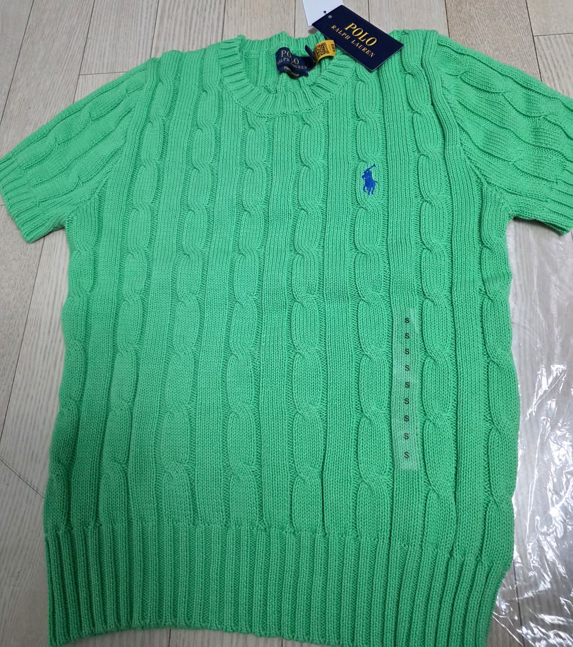 폴로 랄프로렌 케이블 니트 그린 S 상품이미지2