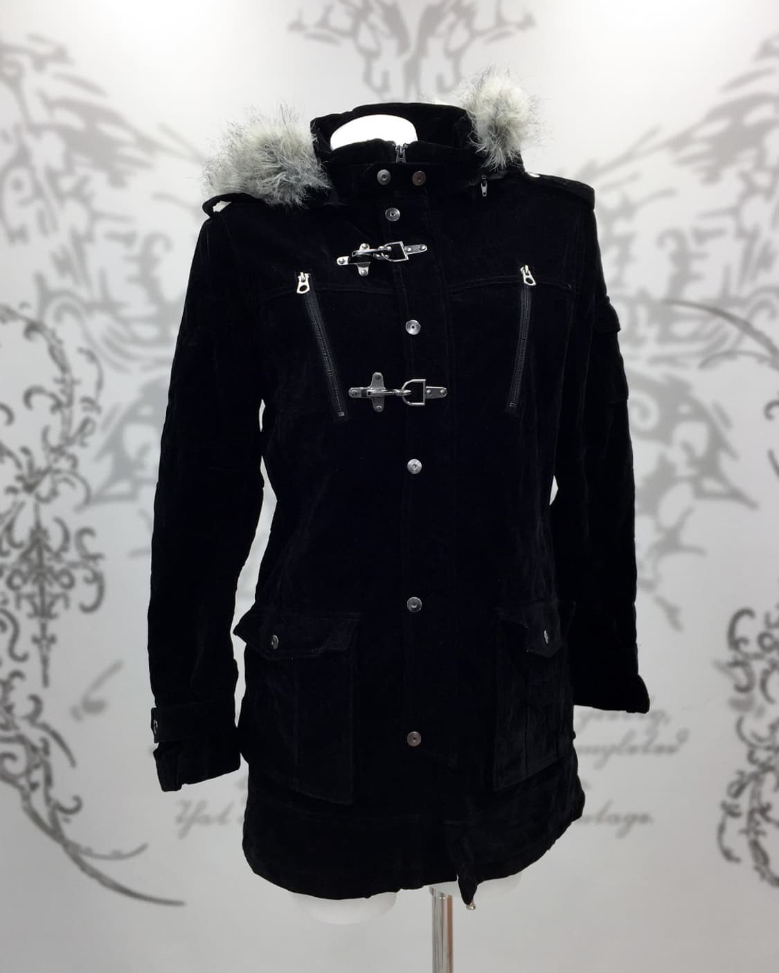 Wolf-Jaw Fireman Buckle Suede Coat 상품이미지1