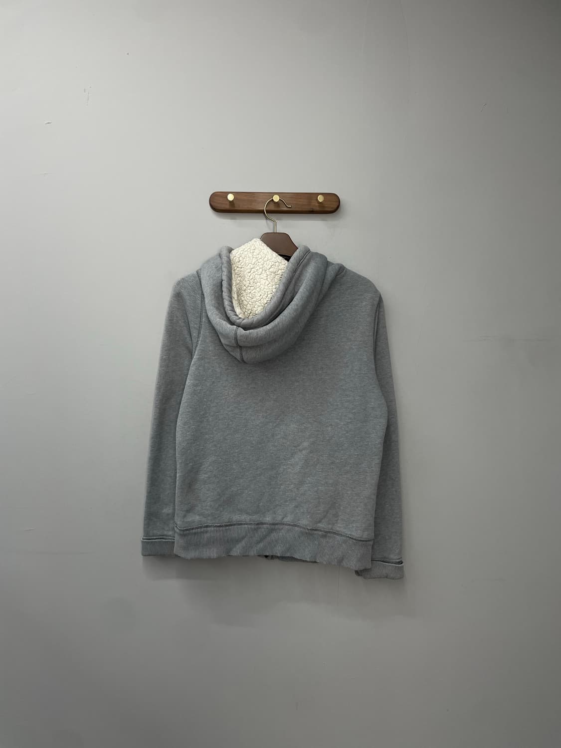 아베크롬비 앤 피치 차콜 그레이 양털안감 후드집업 H1248 상품이미지3