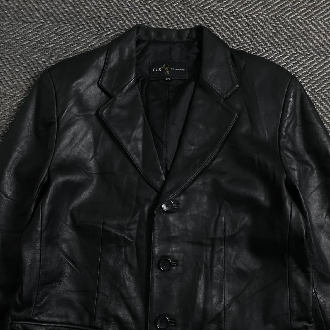 ELK NOSAMOURS 램스킨 가죽 블레이저 블랙 y 4405 상품이미지5