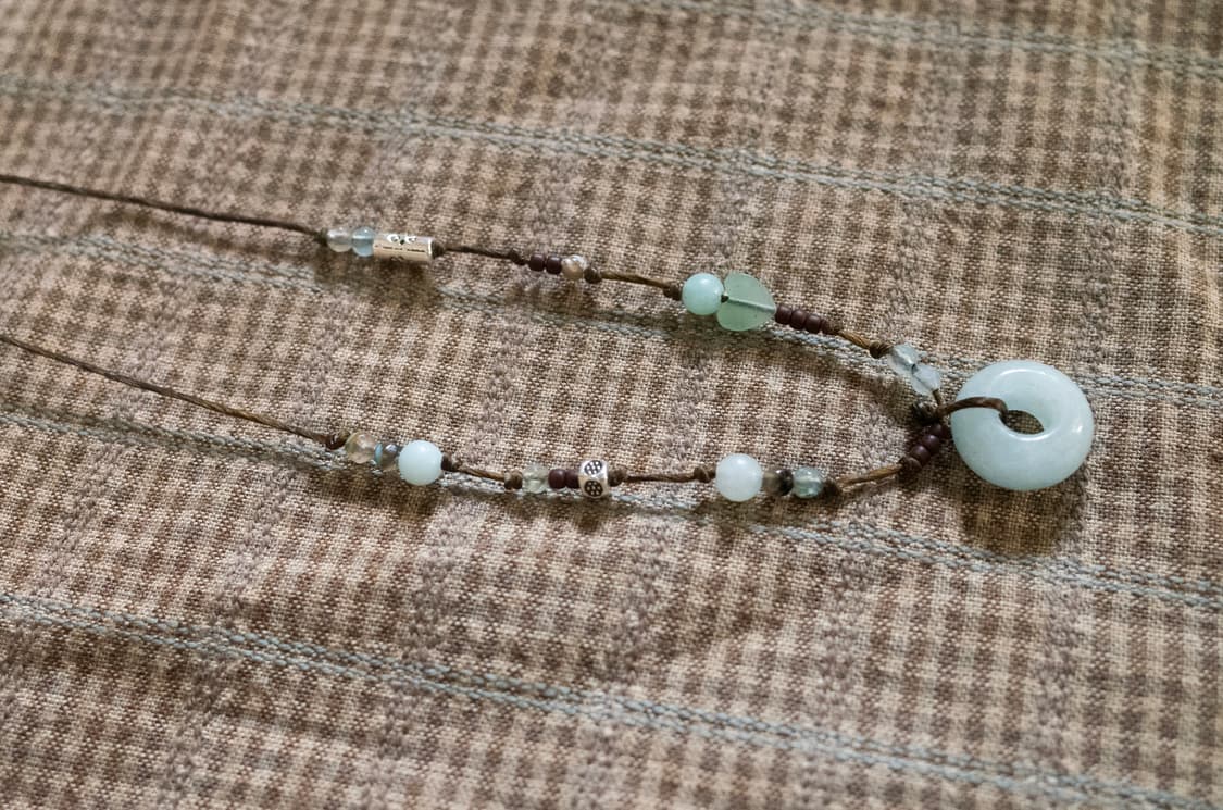 mint donut necklace 민트 도넛 핸드메이드 목걸이 상품이미지8