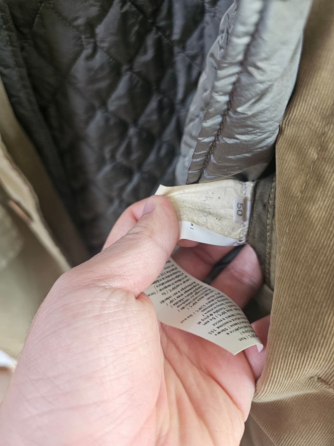 이제 절대로 못구하는 씨피 CP컴퍼니 코듀로이 퀼팅 코트 50(100사이 상품이미지6