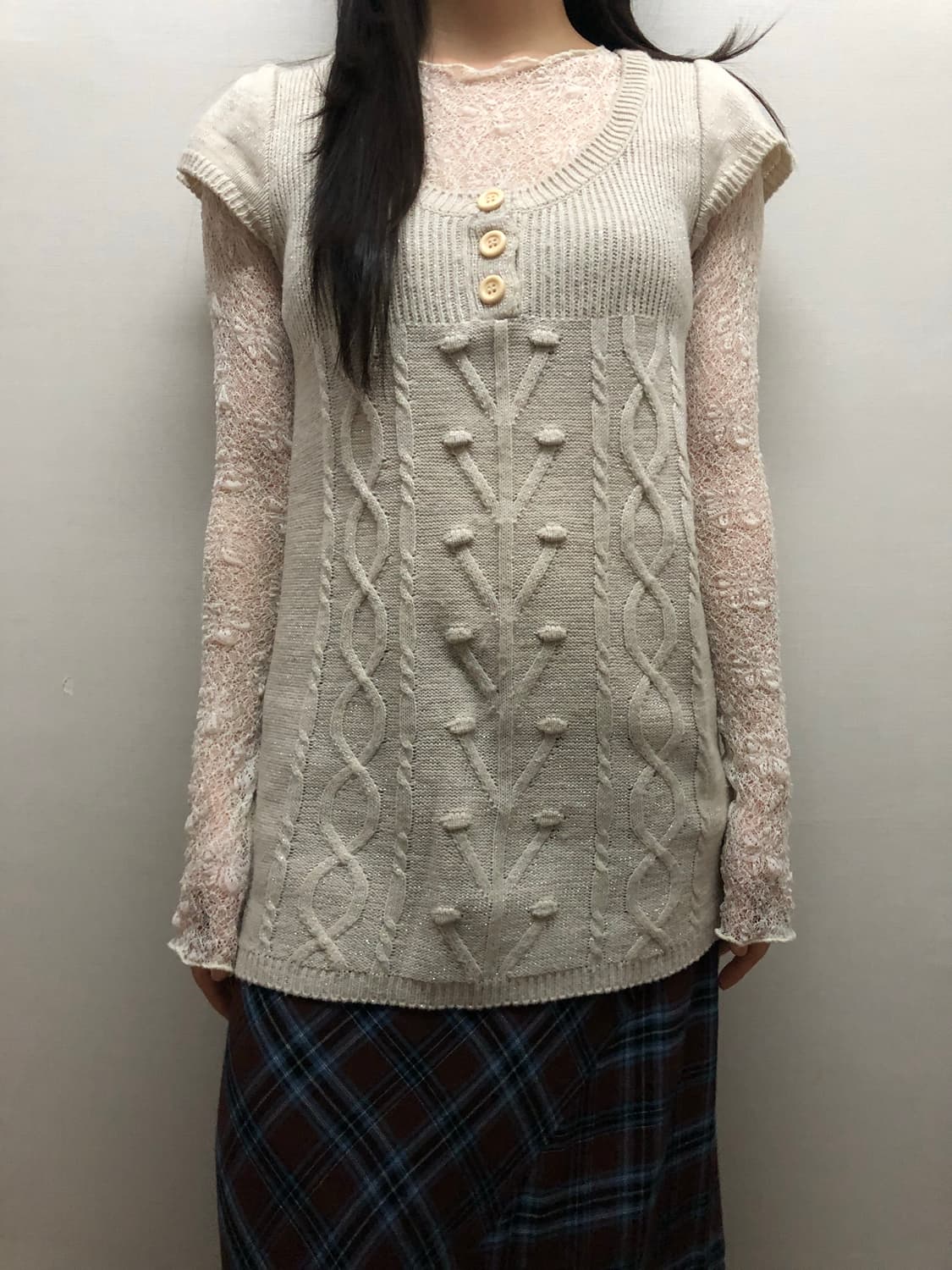 빈티지 아이보리 글리터 니트 상품이미지4