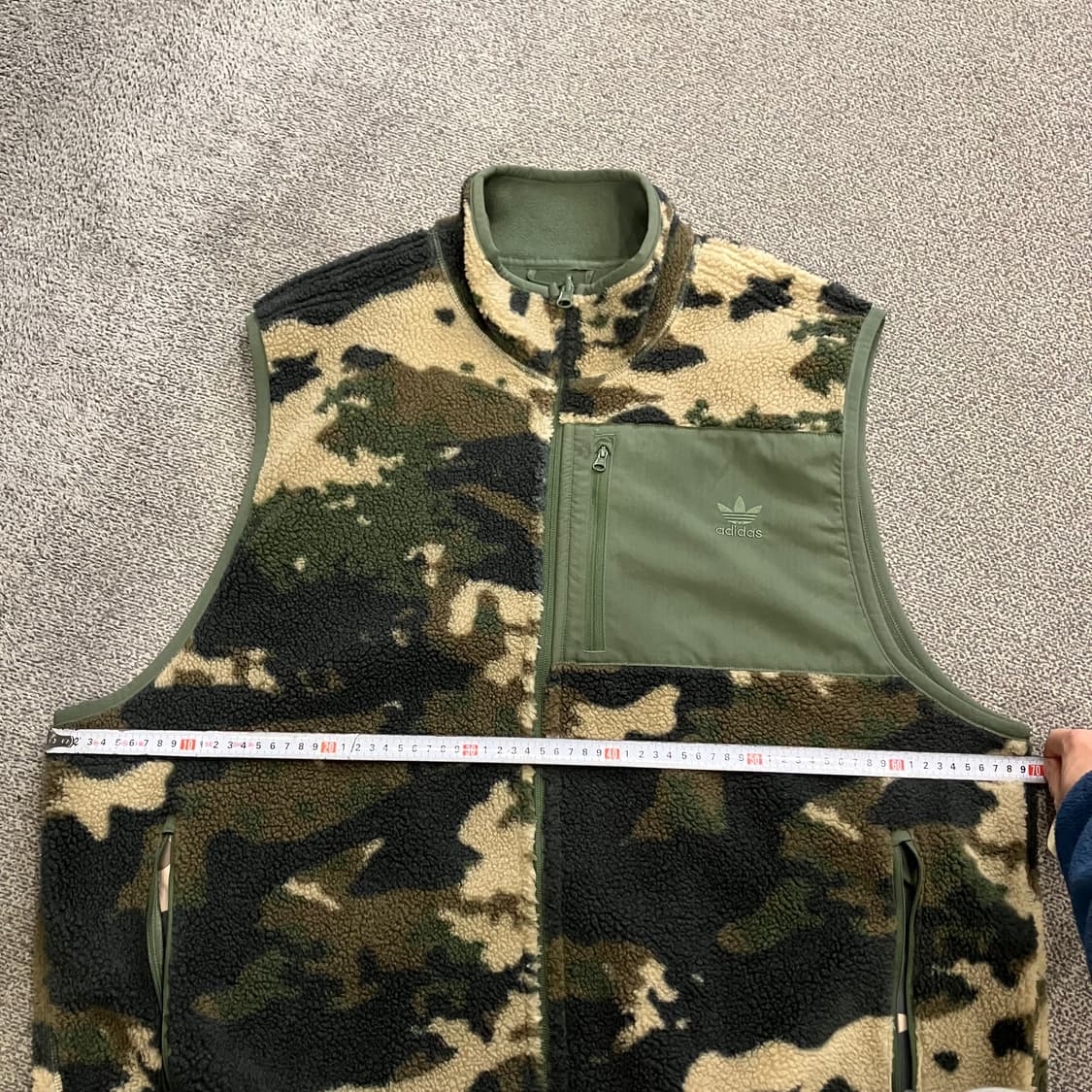 123 아디다스 카모 양면 베스트 조끼 플리스 후리스 상품이미지5
