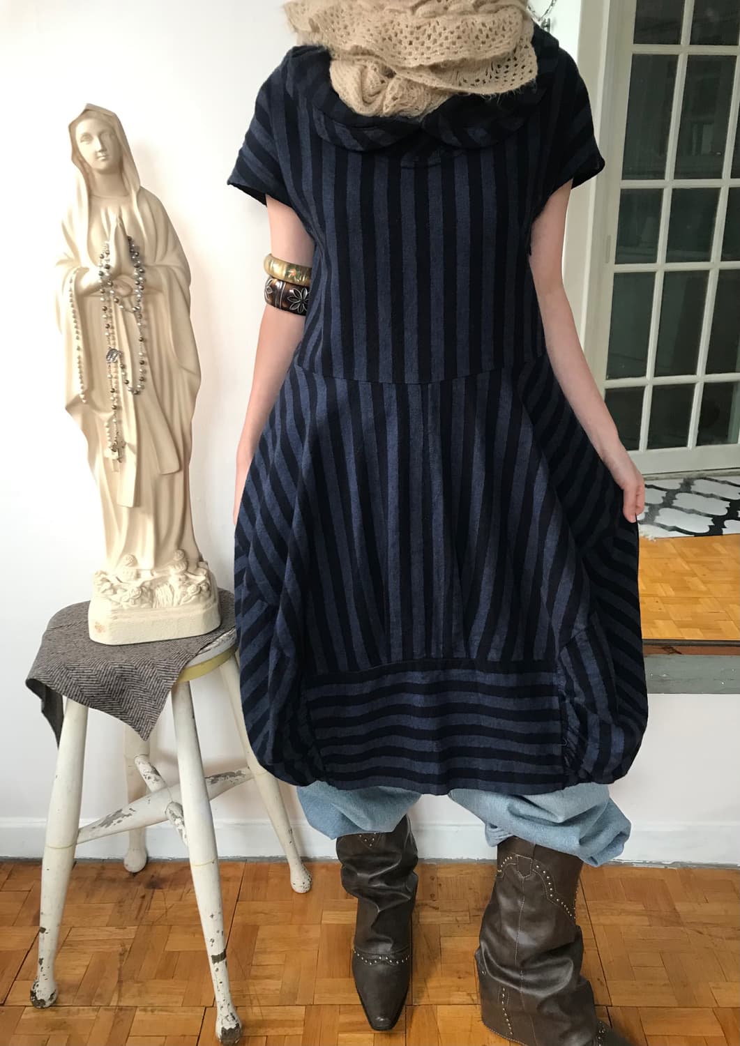vintage stripe ballon one-piece 상품이미지4