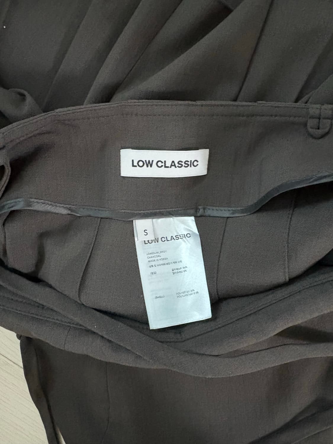 로우클래식 pleated mini dress 차콜 S사이즈 상품이미지4