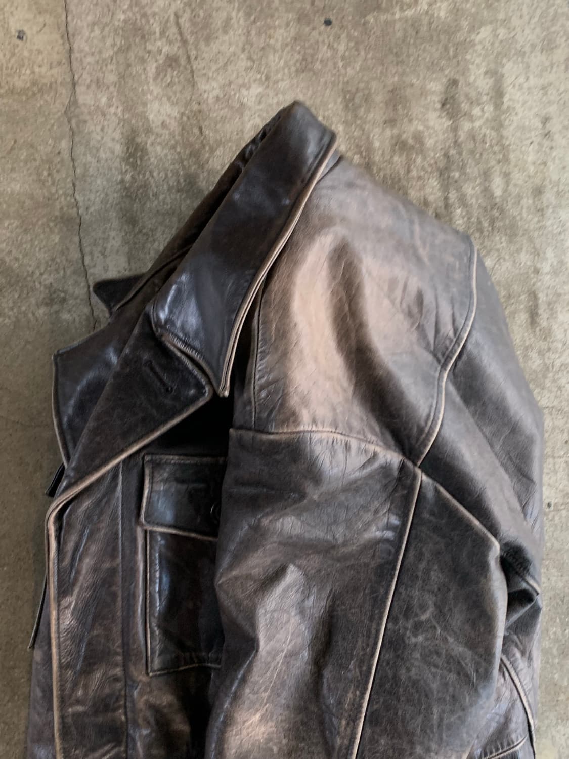 2000s 올드 갭 M-43 모티브 레더 필드 자켓 브라운 상품이미지9